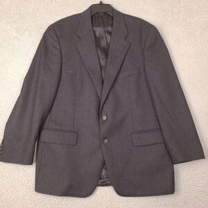 Chaps Ralph Lauren‎ Blazer Mens 46R Black Wool Suit Jacket Sport Coat (Defect)